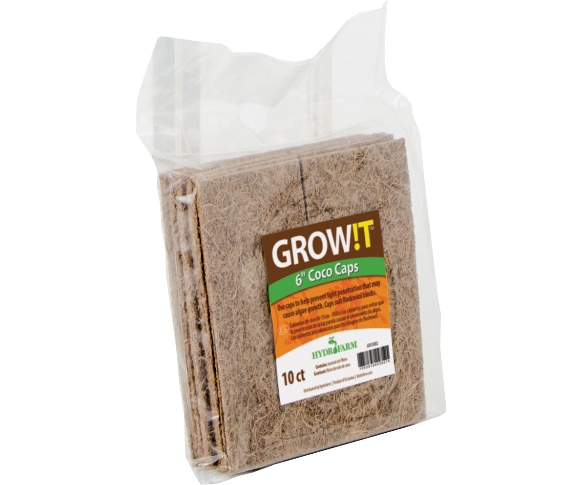 GROW!T Coco Caps, 6", pack of 10
