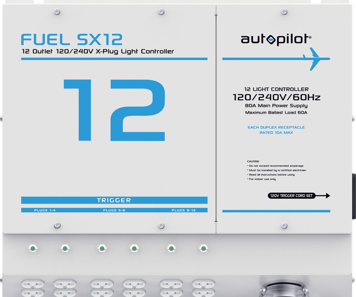 Autopilot FUEL SX12 Light Controller, 12 Outlet, X-Plugs, 120/240V, with Single Trigger